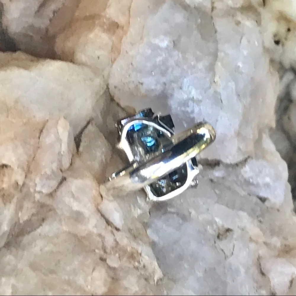 BISMUTH CRYSTAL 925 sterling silver ring size 7 - Picture 3 of 10